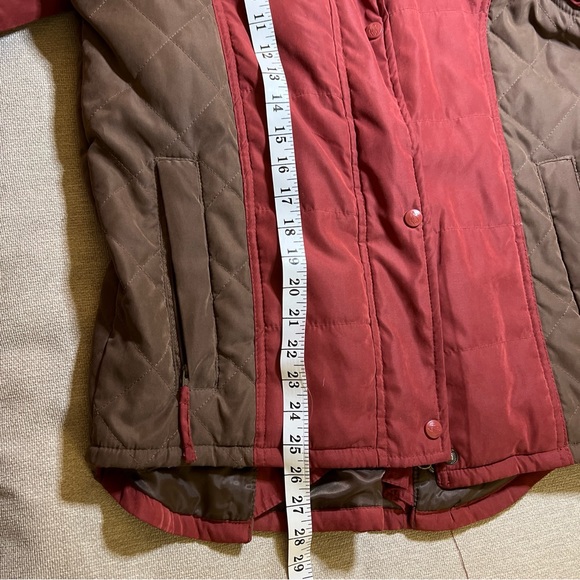 Outback Trading Co Western / Ranch Coat  Womens Small Red/ Brown Zip Up Snap - Picture 12 of 14
